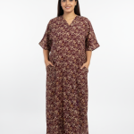 V NECK RAYON MAXI