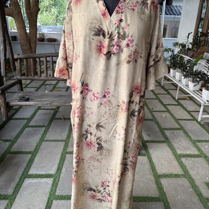 V NECK POCKET MAXI | DUBAI MAXI