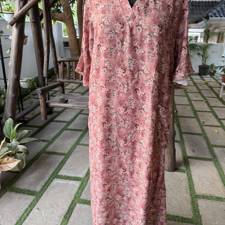 V NECK POCKET MAXI | DUBAI MAXI