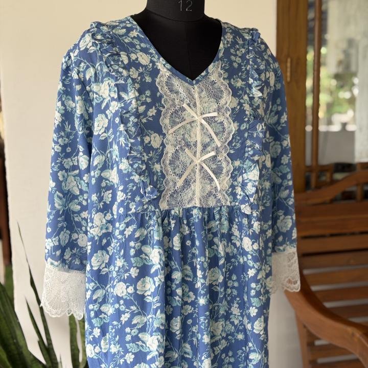 AQUA BLUE FLOWER MAXI | DUBAI MAXI | 517