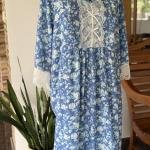 AQUA BLUE FLOWER MAXI | DUBAI MAXI | 517