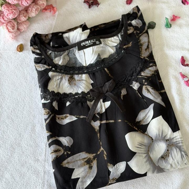 RAVEN BLACK PETAL MAXI | DUBAI MAXI | 518