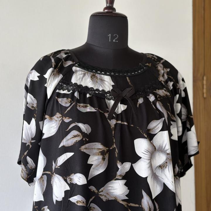 RAVEN BLACK PETAL MAXI | DUBAI MAXI | 518