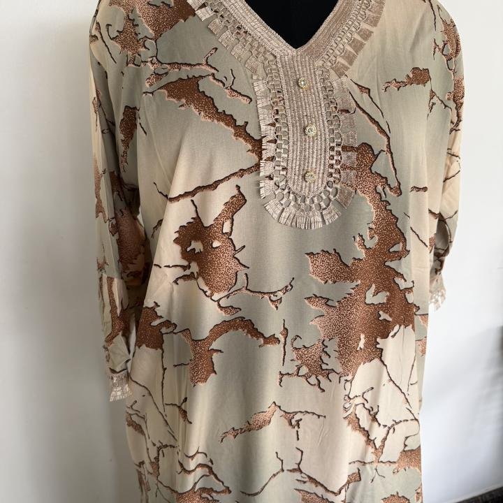 LATTE CREAM KAFTAN MAXI | 518