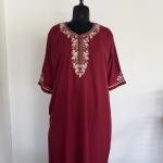 MAROON FLOW SOLID MAXI |529